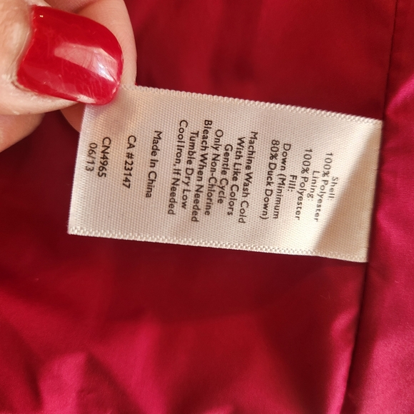 TALBOTS Down Puffer Tangerine Vest Women's Size Medium - Picture 10 of 15